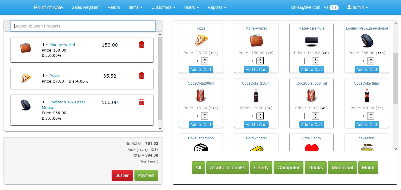 Source code - mã nguồn bán hàng POS chất lượng, dành cho shop