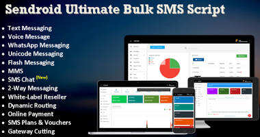 Sendroid Ultimate v1.8.1 – SMS, WhatsApp & Voice Messaging Script