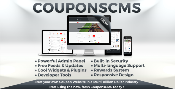 Mã nguồn website Coupons CMS  bán sản phẩm