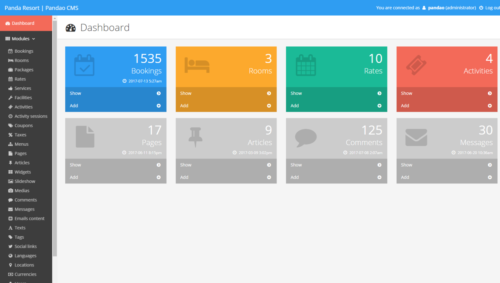Mã nguồn Panda Resort 7 – CMS for Single Hotel – Booking System