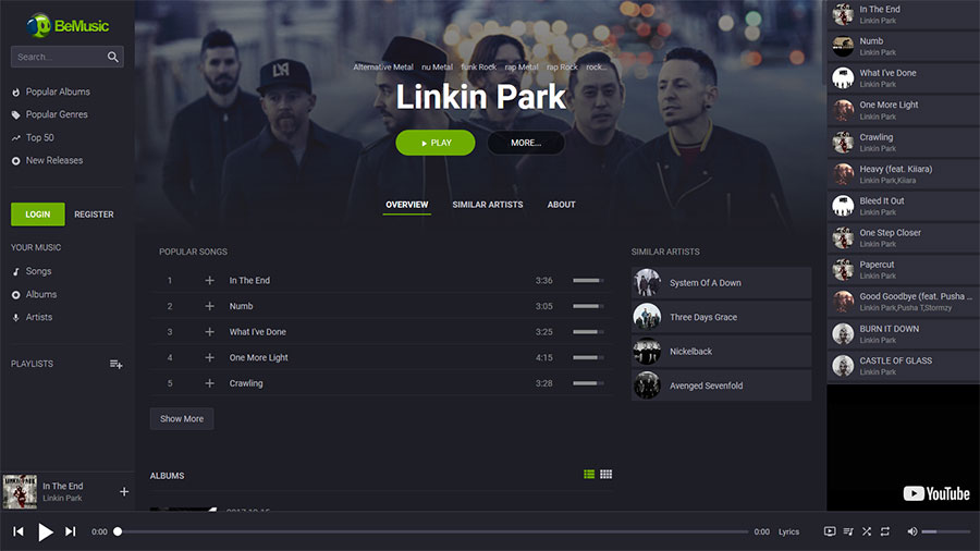 Mã nguồn livestream trực tuyến Music Streaming Engine