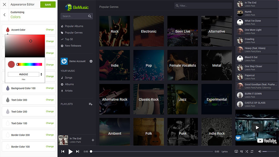 Mã nguồn livestream trực tuyến Music Streaming Engine