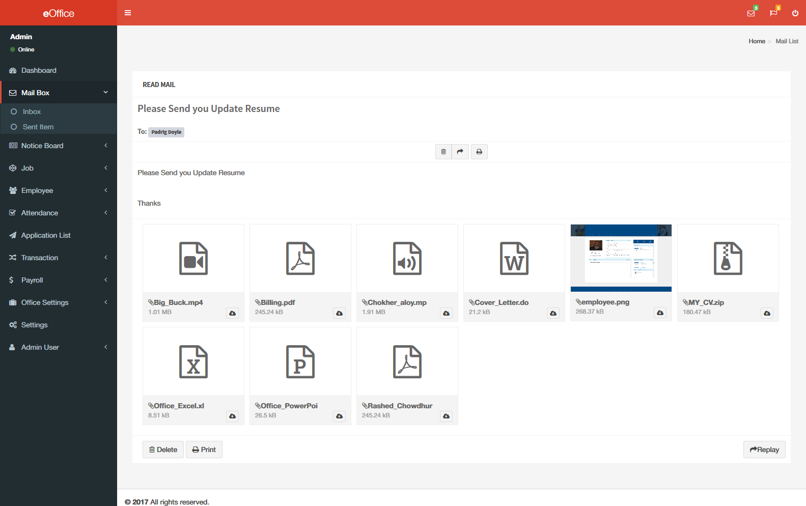 Mã nguồn eOffice CRM - (Accounts, HRM, Inventory, Sales)