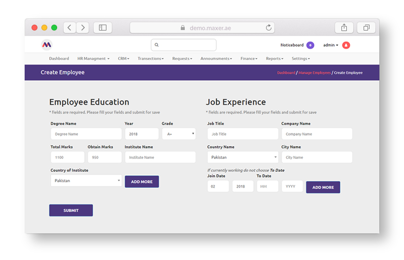 Hệ thống Maxer Erp - Nhân sự, Tài chính, Bán hàng, Mua hàng, CRM, Thông báo email